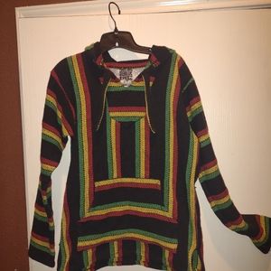 Jacket poncho original señor López size S color black